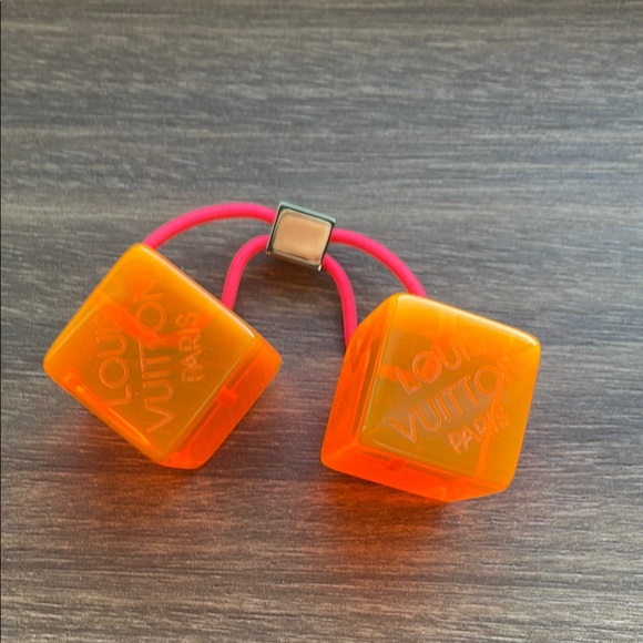 Louis Vuitton Orange Cube Hair Tie - Picture 1 of 5